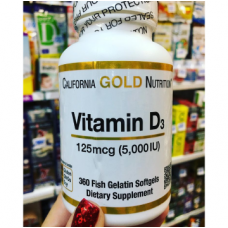 Витамин D на 360 дней 5000мг California Gold Nutrition