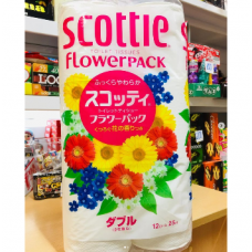 Туалетная бумага Crecia "Scottie Flower PACK" двухслойная 12 рулонов (25м)